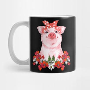 Pig Flower Mug